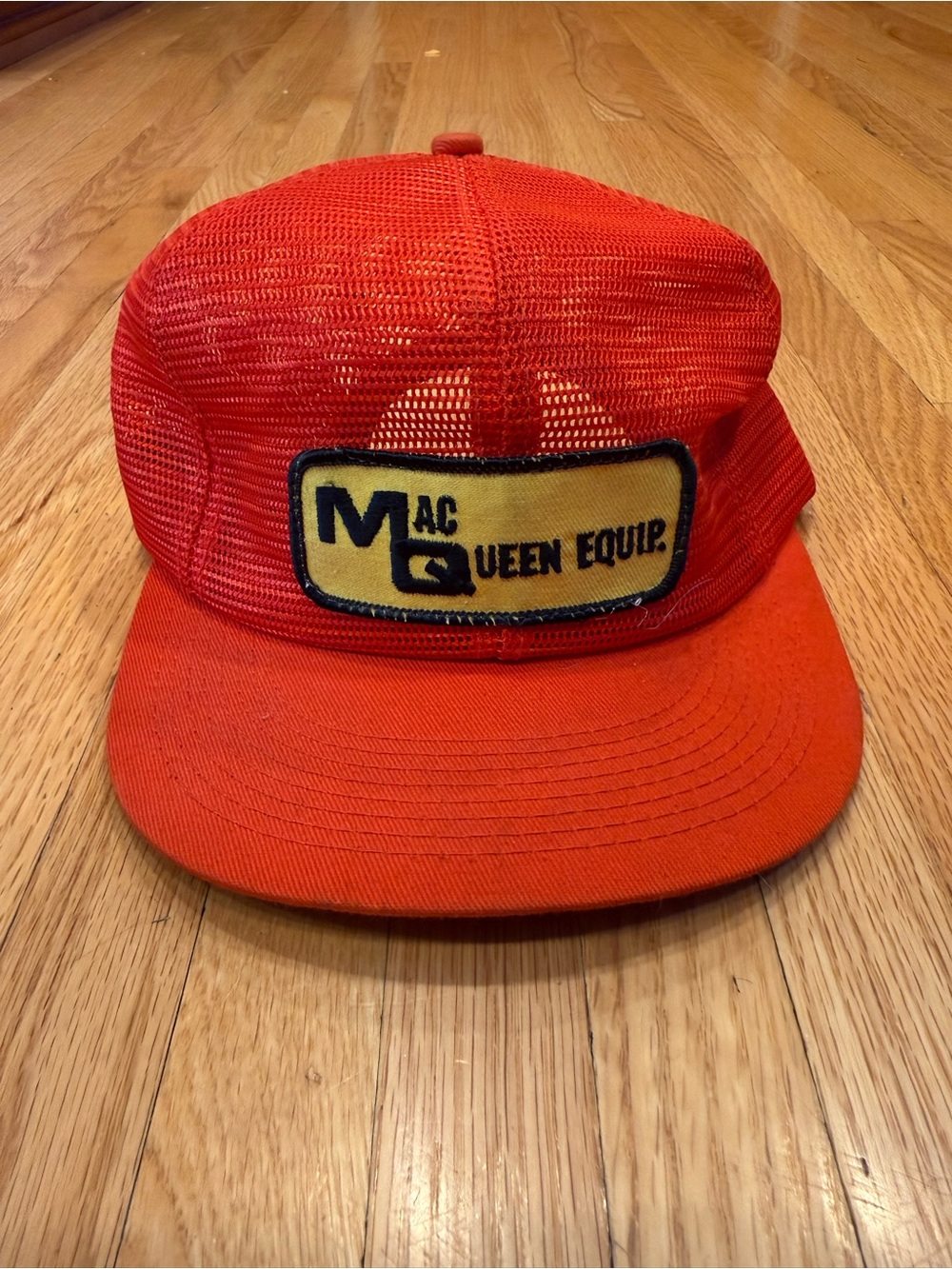 Mac Queen Equipment Retro Orange Mesh Trucker Hat